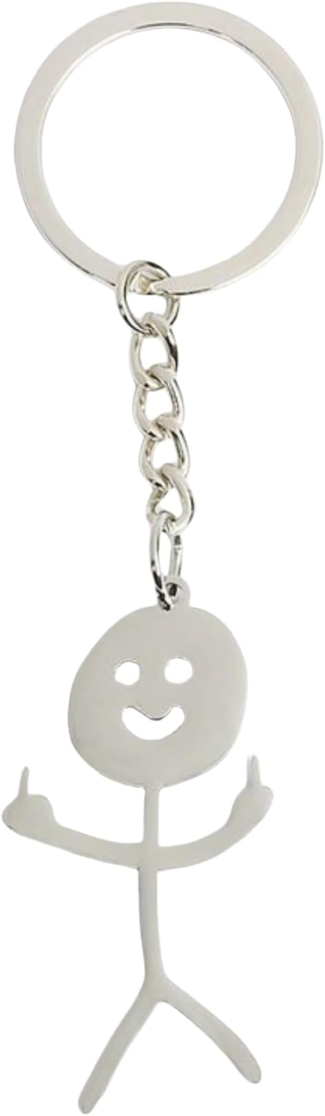 Line Drawing Keychains, Fun Hand Gesture Designs, Funny Middle Finger Open Key Fob, Unique Couple Friendship Gifts