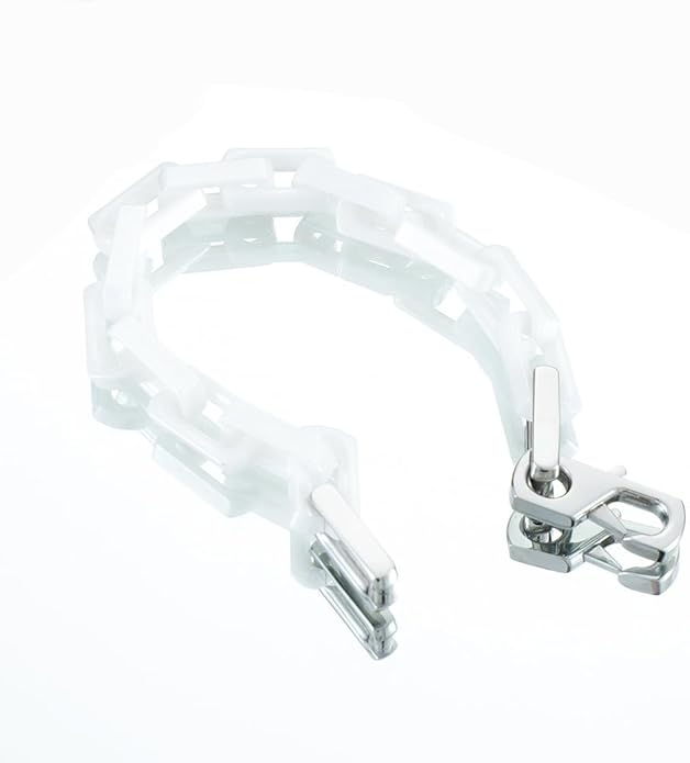 EVANYIZHOU Men's Cuban Link Bracelet - Black/Blue/White Ceramic Chain Bracelet for Men,Skin-Friendly & Durable,Gift for Husband, Dad (Valentine's, Christmas