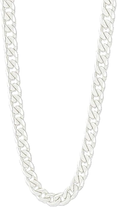 Celestara Jewelry, 925 Sterling Silver Cuban Link Chain, Italian-Made Solid Chain Bracelet and Necklace for Men & Women - (Premium Leather Gift Box Included)