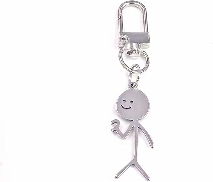 Line Drawing Keychains, Fun Hand Gesture Designs, Funny Middle Finger Open Key Fob, Unique Couple Friendship Gifts