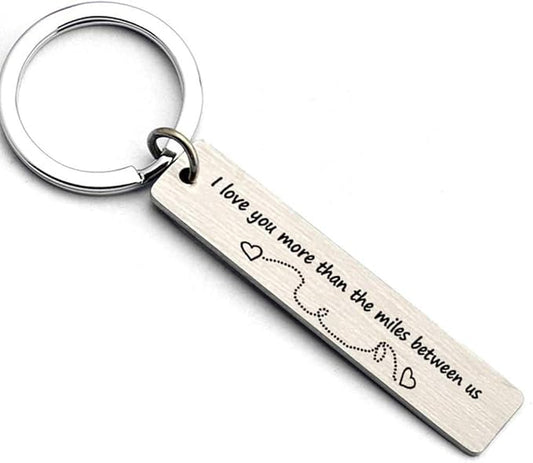 Jude Jewelers Stainless Steel Inpirational Mantra Lovers Couple Husband Wife Birthday Keychain Pendant Gift