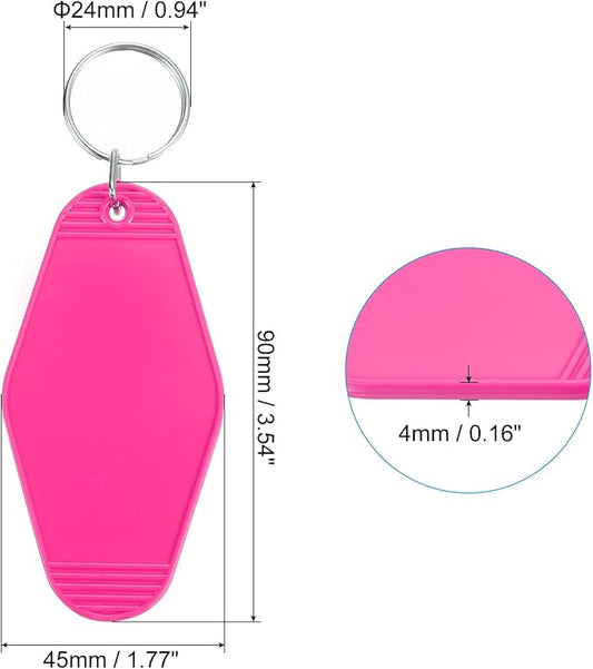 PATIKIL Vintage Motel Keychain, Blank Hotel Keychains Rhombus Retro Key Tag for Backpack Luggage Labels Tags