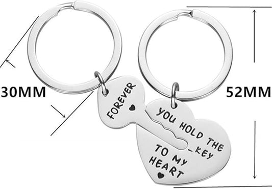 Jude Jewelers Stainless Steel Inpirational Mantra Lovers Couple Husband Wife Birthday Keychain Pendant Gift