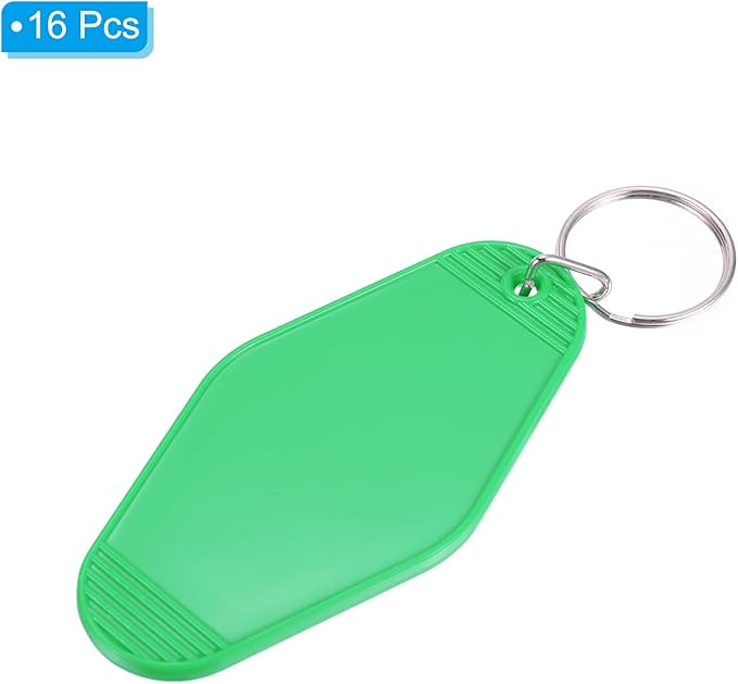 PATIKIL Vintage Motel Keychain, Blank Hotel Keychains Rhombus Retro Key Tag for Backpack Luggage Labels Tags