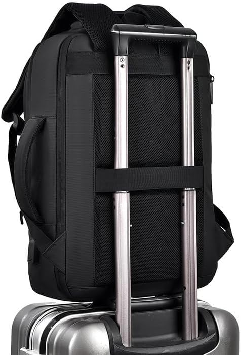 17/15.6" Business laptop backpack, PU Travel laptop backpack,carry on backpack, Expandable laptop backpack Men,college backpack (02#updated, Green)