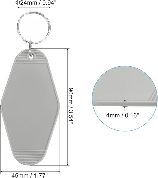 PATIKIL Vintage Motel Keychain, Blank Hotel Keychains Rhombus Retro Key Tag for Backpack Luggage Labels Tags