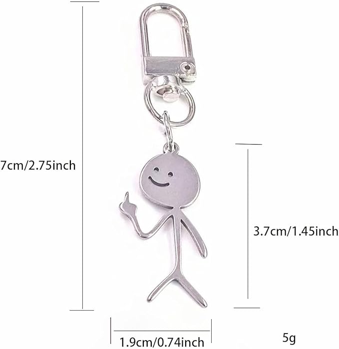 Line Drawing Keychains, Fun Hand Gesture Designs, Funny Middle Finger Open Key Fob, Unique Couple Friendship Gifts