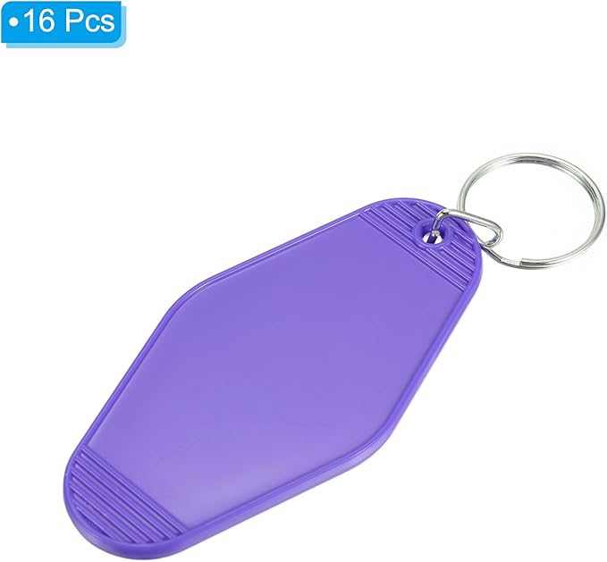 PATIKIL Vintage Motel Keychain, Blank Hotel Keychains Rhombus Retro Key Tag for Backpack Luggage Labels Tags