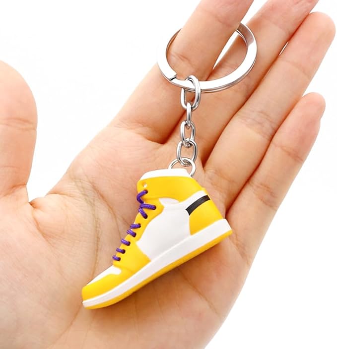 Newly 3D Sneaker Keychain with Mini Basketball & Lanyard, Stylish Shoe Key chain for Basketball Fans Gift for Men and Women