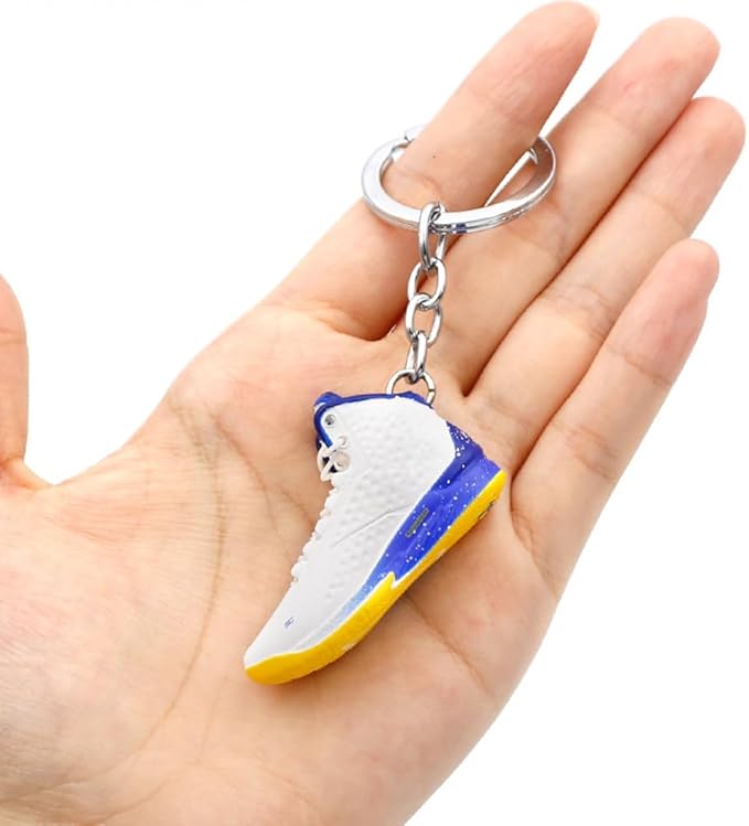 Newly 3D Sneaker Keychain with Mini Basketball & Lanyard, Stylish Shoe Key chain for Basketball Fans Gift for Men and Women