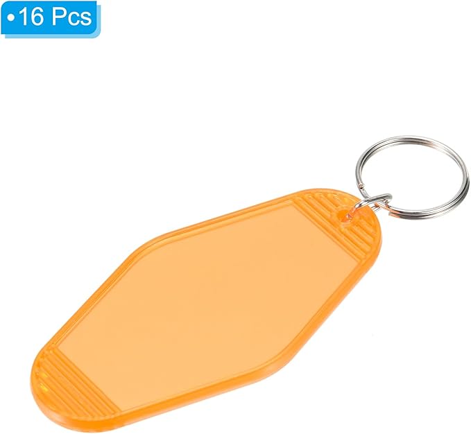 PATIKIL Vintage Motel Keychain, Blank Hotel Keychains Rhombus Retro Key Tag for Backpack Luggage Labels Tags