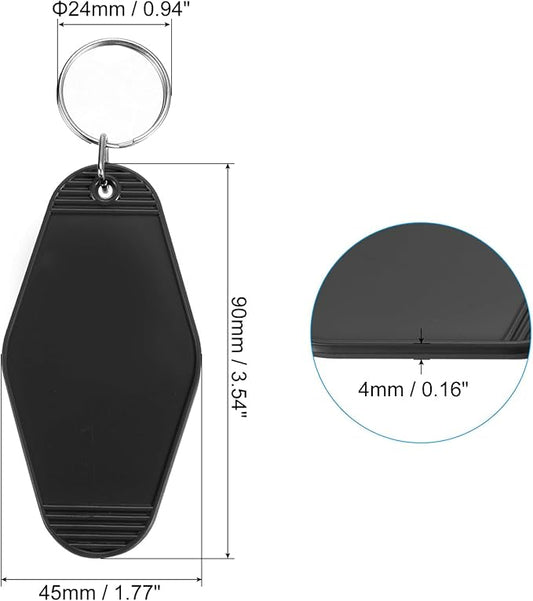 PATIKIL Vintage Motel Keychain, Blank Hotel Keychains Rhombus Retro Key Tag for Backpack Luggage Labels Tags