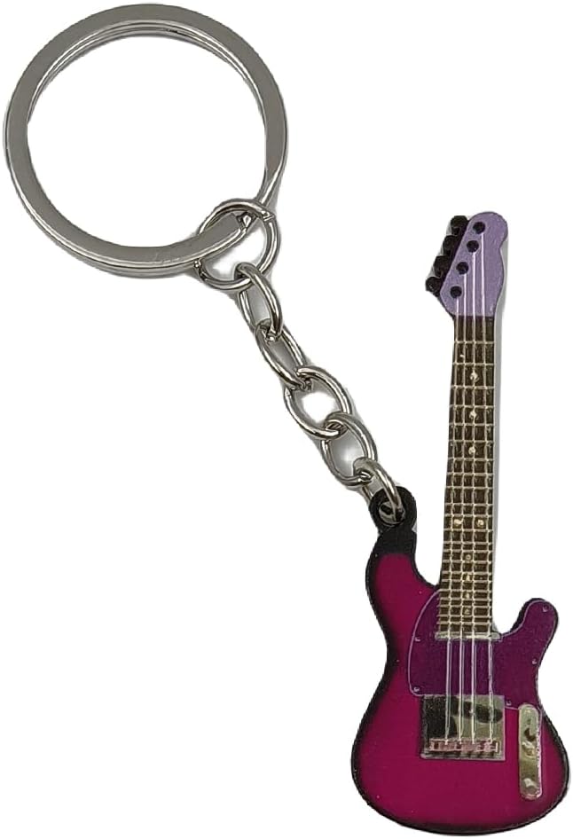 guitar keychain gift for Men Mini Cute Bass Key Chain Ring for Kids High-end Car Keyring Electric Guitar Key Holder