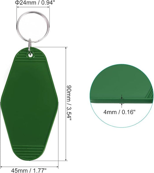 PATIKIL Vintage Motel Keychain, Blank Hotel Keychains Rhombus Retro Key Tag for Backpack Luggage Labels Tags