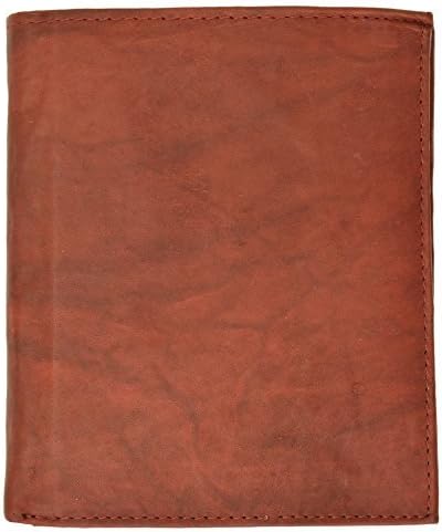 RFID Blocking Bifold Hipster Credit Card Wallet Premium Lambskin Leather (Burgundy)