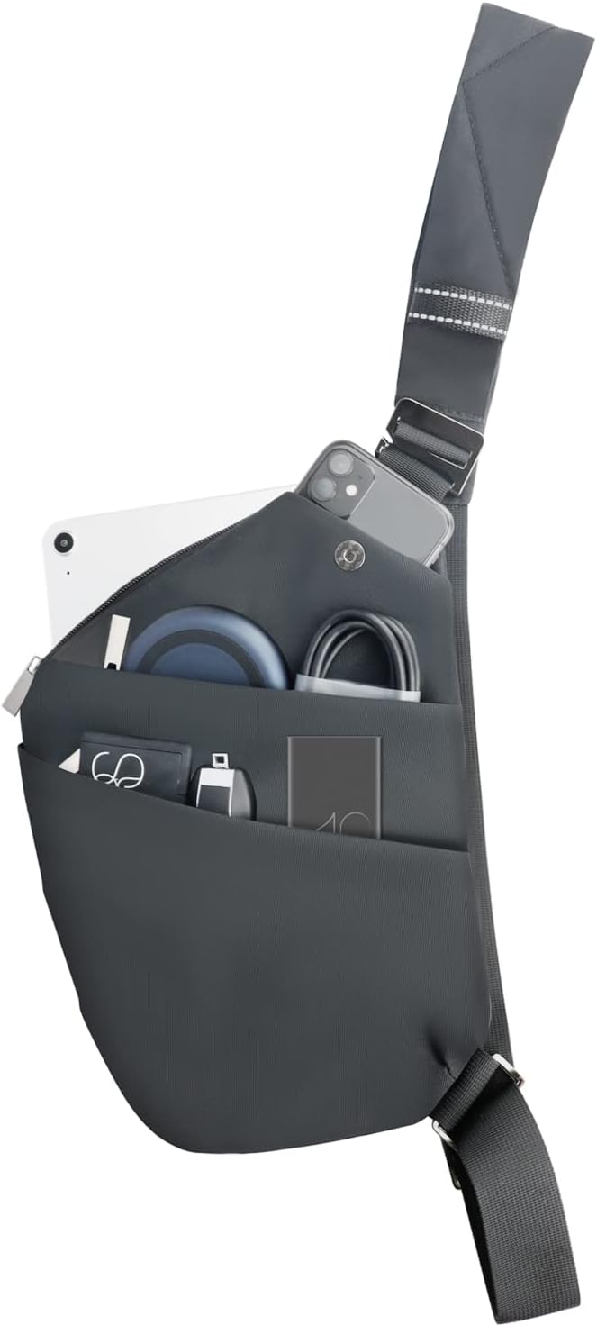 Sling Bag Anti-theft Crossbody Shoulder Bag Chest Backpack Casual Daypack for Men Women