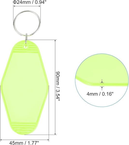 PATIKIL Vintage Motel Keychain, Blank Hotel Keychains Rhombus Retro Key Tag for Backpack Luggage Labels Tags