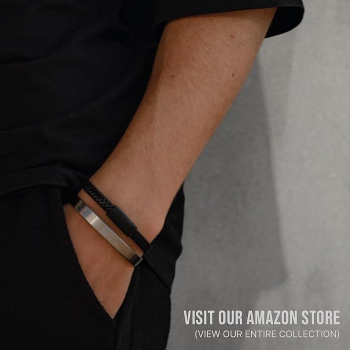 LUXAR Men's Titanium Cuff Bracelet | Solid Titanium Minimalist Bracelet Designed for Men | Available in Medium and Large Sizes | Explore the World of Luxar