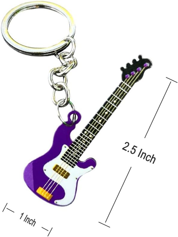 guitar keychain gift for Men Mini Cute Bass Key Chain Ring for Kids High-end Car Keyring Electric Guitar Key Holder