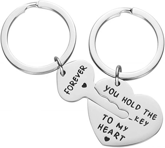 Jude Jewelers Stainless Steel Inpirational Mantra Lovers Couple Husband Wife Birthday Keychain Pendant Gift