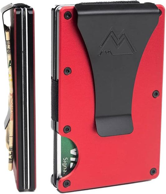 Mountain Voyage Co - Men's Minimalist Credit Card Holder (Matte Red)