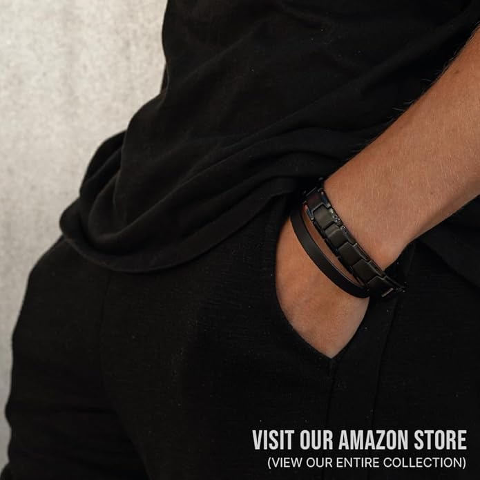 LUXAR Men's Titanium Cuff Bracelet | Solid Titanium Minimalist Bracelet Designed for Men | Available in Medium and Large Sizes | Explore the World of Luxar