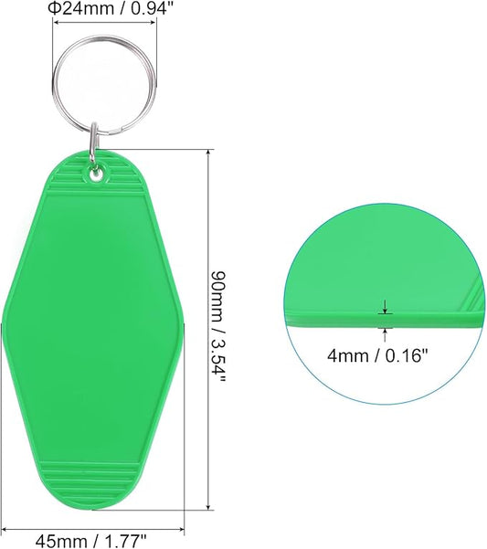 PATIKIL Vintage Motel Keychain, Blank Hotel Keychains Rhombus Retro Key Tag for Backpack Luggage Labels Tags