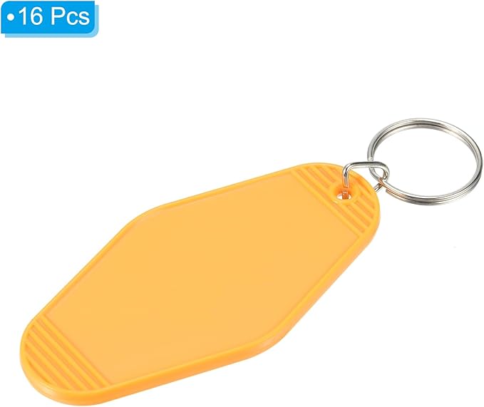 PATIKIL Vintage Motel Keychain, Blank Hotel Keychains Rhombus Retro Key Tag for Backpack Luggage Labels Tags