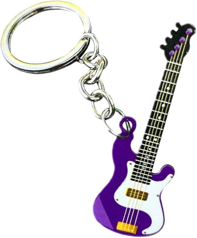 guitar keychain gift for Men Mini Cute Bass Key Chain Ring for Kids High-end Car Keyring Electric Guitar Key Holder