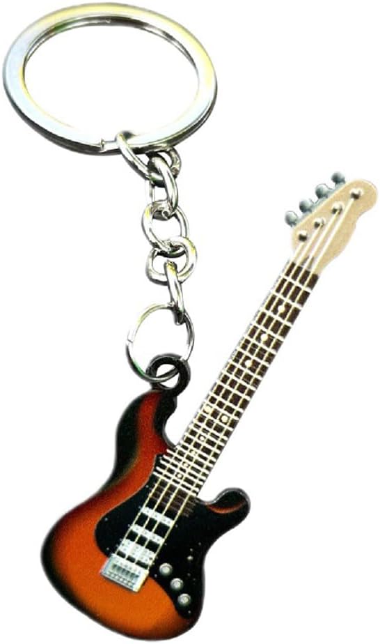 guitar keychain gift for Men Mini Cute Bass Key Chain Ring for Kids High-end Car Keyring Electric Guitar Key Holder
