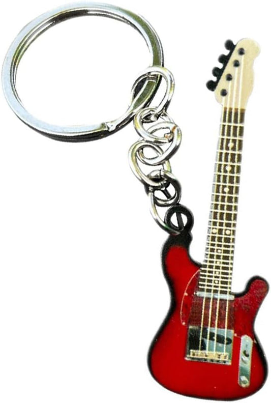 guitar keychain gift for Men Mini Cute Bass Key Chain Ring for Kids High-end Car Keyring Electric Guitar Key Holder