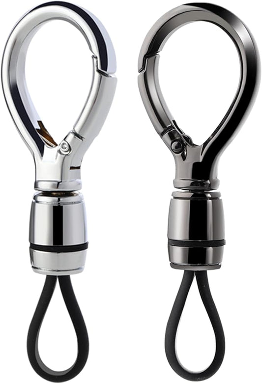 Universal Keychain for Men and Women,Simplicity Key Ring Clip, Double layer buckle Car Key chain