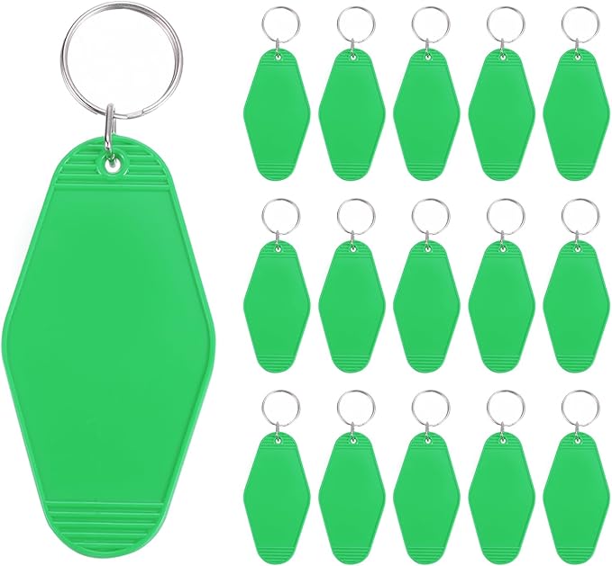 PATIKIL Vintage Motel Keychain, Blank Hotel Keychains Rhombus Retro Key Tag for Backpack Luggage Labels Tags