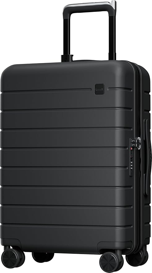 LUGGEX Carry On Luggage HUP3, Accelerate Access with DiHook, Handy Pouch, 20 inch Hard Shell Suitcases with Spinner Wheels, Non Expandable