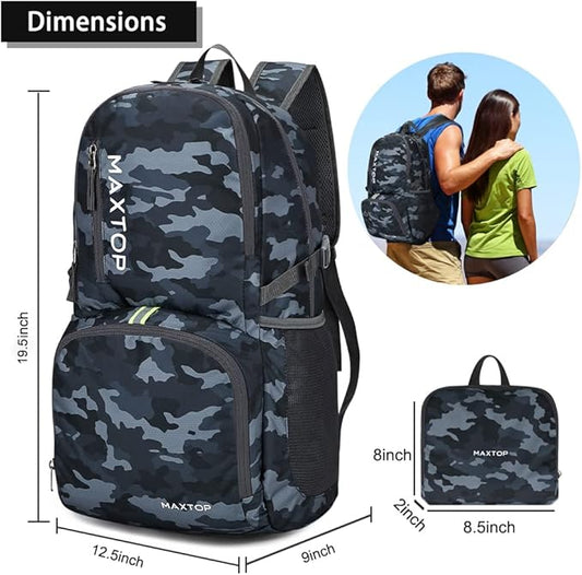 MAXTOP 40/50L Lightweight Packable Backpack for Hiking Traveling Camping Water Resistant Foldable Outdoor Travel Daypack
