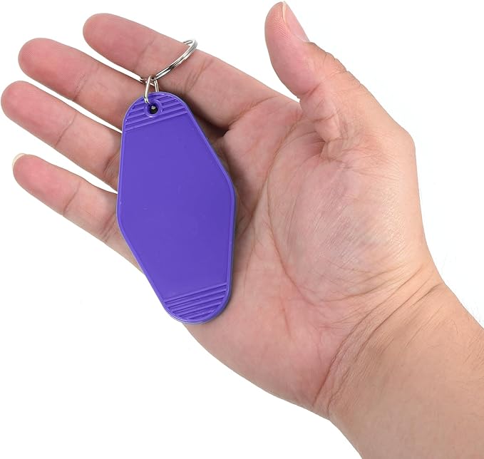 PATIKIL Vintage Motel Keychain, Blank Hotel Keychains Rhombus Retro Key Tag for Backpack Luggage Labels Tags