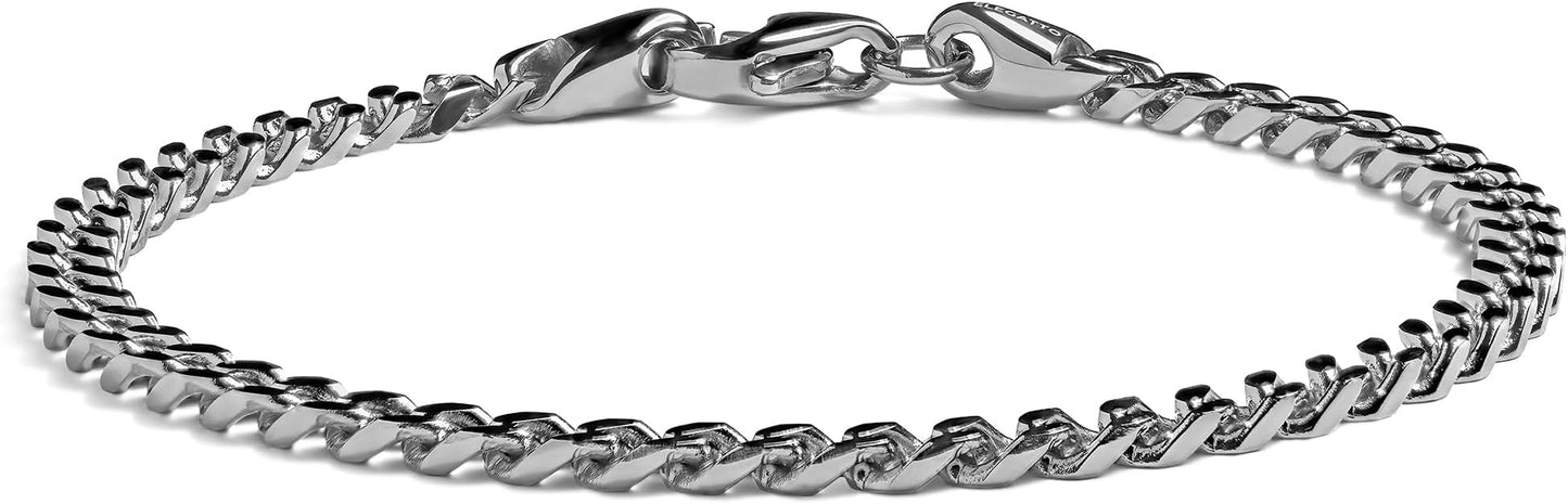 Elegatto Cuban Chain Premium 18K Gold Plated Bracelet for Men| Polished Gold-Plated Stainless Steel Cuban Link Chain | Men's Designer Jewelry Bracelets