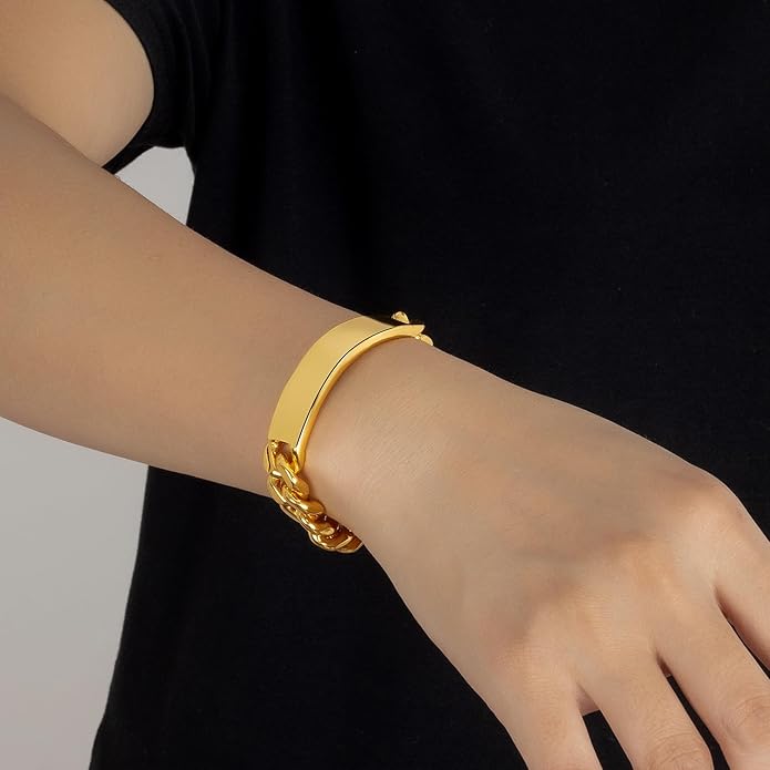 Men 925 Sterling Silver Solid Miami Cuban Link Chain Bracelet 12MM Rectangular Card Bangles 7 "7.5" 8 "8.5" 9 "9.5" 10" Thick Big Curb Cuban Chain Jewelry Gift