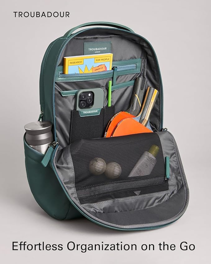 Troubadour Apex Backpack 3.0-25L Premium Laptop Backpack - Ergonomic & Water Resistant - Designed for Work and Travel - Livid Green