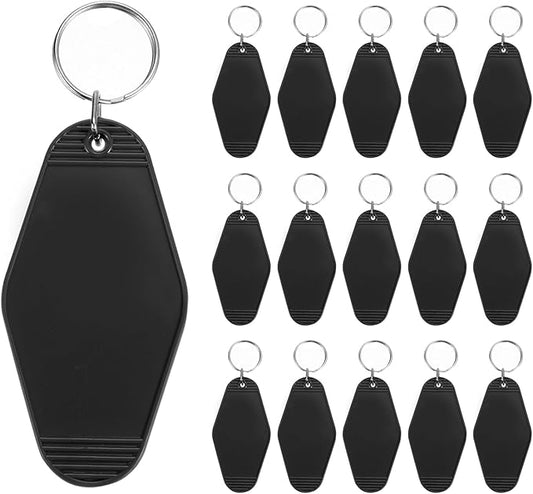 PATIKIL Vintage Motel Keychain, Blank Hotel Keychains Rhombus Retro Key Tag for Backpack Luggage Labels Tags