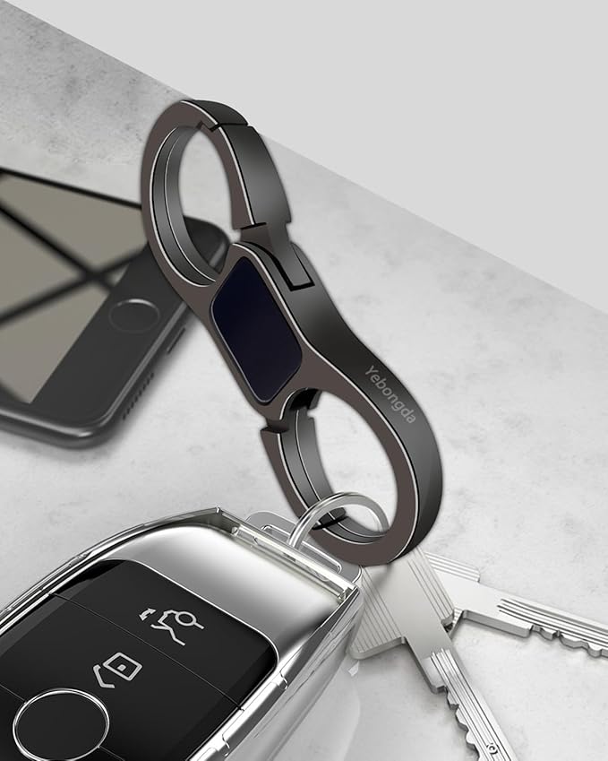 Key Chain Quick Release Spring 2 Pack with 4 Key Rings Heavy Duty Keychain Organizer for Men and Women