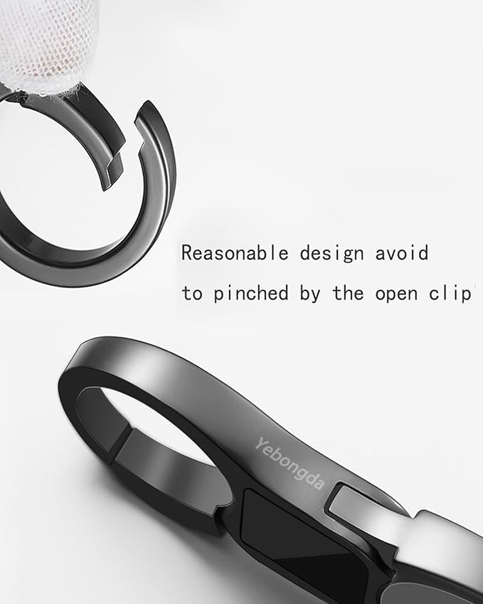 Key Chain Quick Release Spring 2 Pack with 4 Key Rings Heavy Duty Keychain Organizer for Men and Women