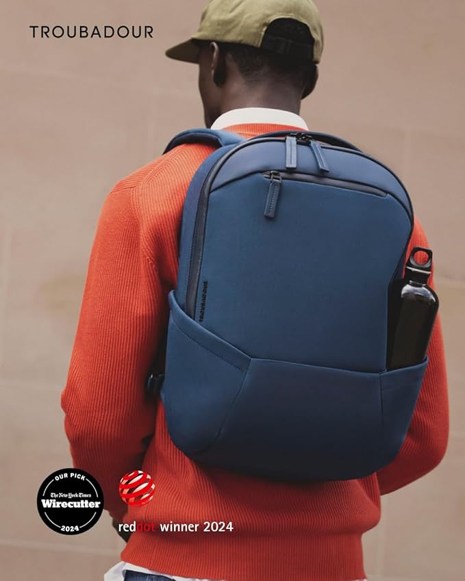 Troubadour Apex Backpack 3.0 – Premium Waterproof Laptop Backpack Fits Up to 17” – Ergonomic Design for Work and Travel – Stylish Backpack with 5-Year Guarantee - Blue