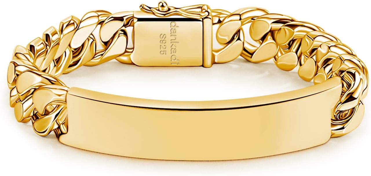 Men 925 Sterling Silver Solid Miami Cuban Link Chain Bracelet 12MM Rectangular Card Bangles 7 "7.5" 8 "8.5" 9 "9.5" 10" Thick Big Curb Cuban Chain Jewelry Gift