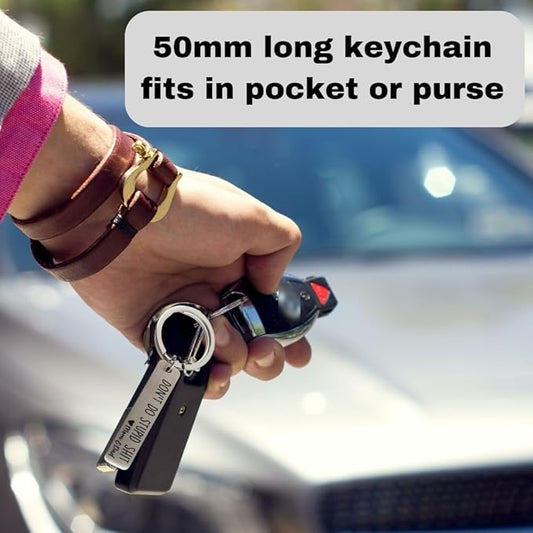 Pretty Inappropriate Don't Do Stupid Shit Metal Keychain