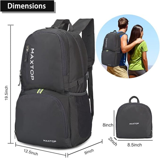 MAXTOP 40/50L Lightweight Packable Backpack for Hiking Traveling Camping Water Resistant Foldable Outdoor Travel Daypack