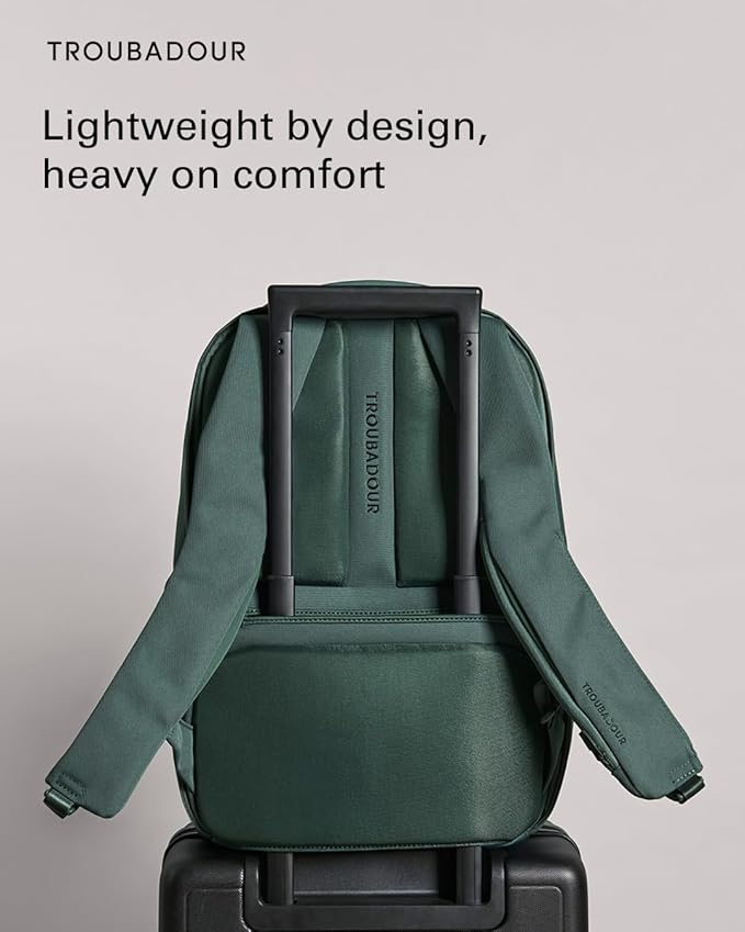 Troubadour Apex Backpack 3.0-25L Premium Laptop Backpack - Ergonomic & Water Resistant - Designed for Work and Travel - Livid Green