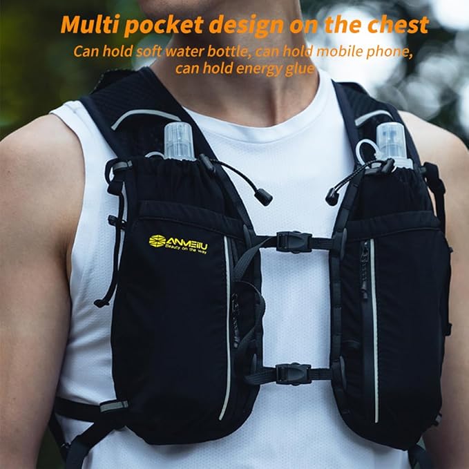 Running Backpack, Cycling Bag, Off-Road Running Backpack, 10L Marathon Running Vest Bag, Hiking Backpack