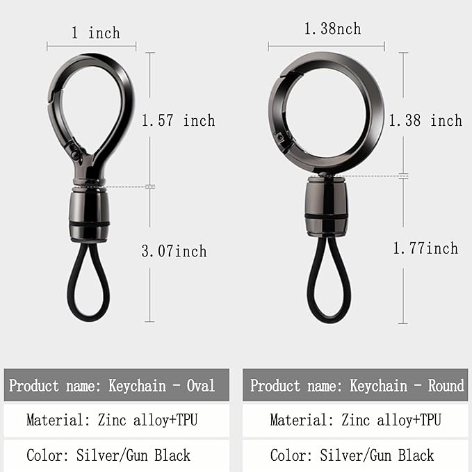 Universal Keychain for Men and Women,Simplicity Key Ring Clip, Double layer buckle Car Key chain