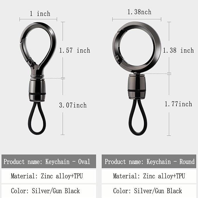 Universal Keychain for Men and Women,Simplicity Key Ring Clip, Double layer buckle Car Key chain